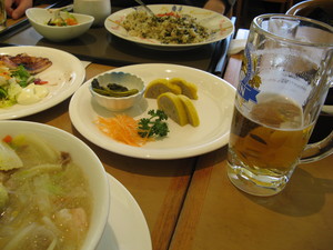 昼間からビール