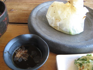鱸とアスパラの包み焼き