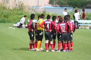 円陣を待ってる
