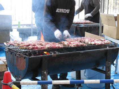 焼いてます