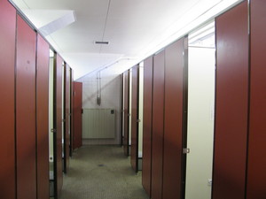 トイレも赤黒だった