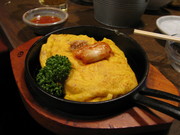 オムレツ　納豆とキムチ入り