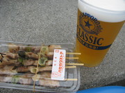 やきとりとビール