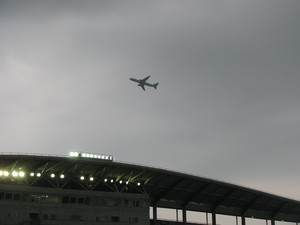 飛行機近い