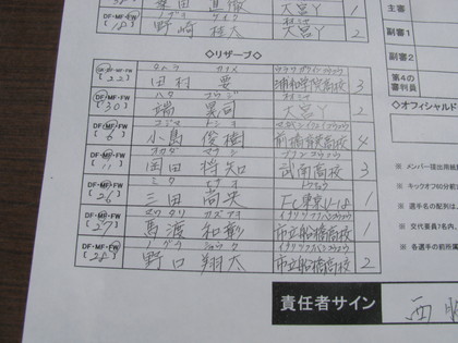 控えメンバー