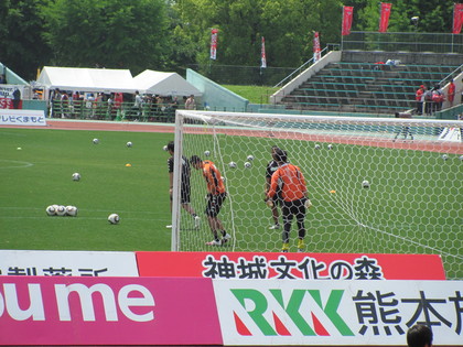 GK練習が始まっていました