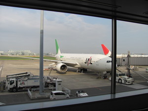 緑色のJAL