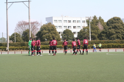 円陣を組むところ