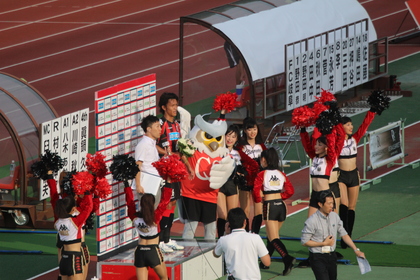 お立ち台は慎也くん