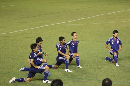 ストレッチ中