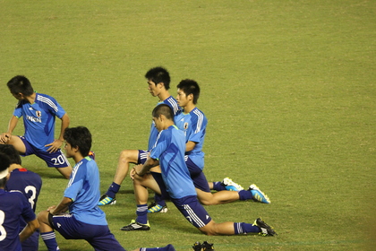 ストレッチ中