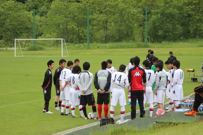 試合前のミーティング