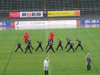 リハーサルは雨