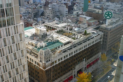 26階から大丸心斎橋本館を望む