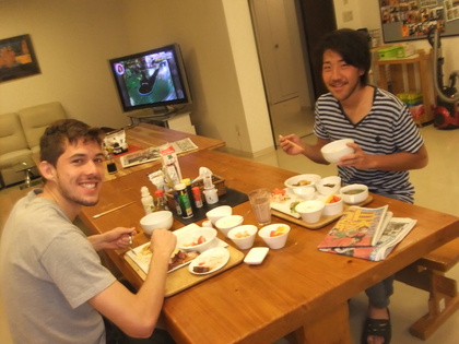 三上くんとジュニーニョ。