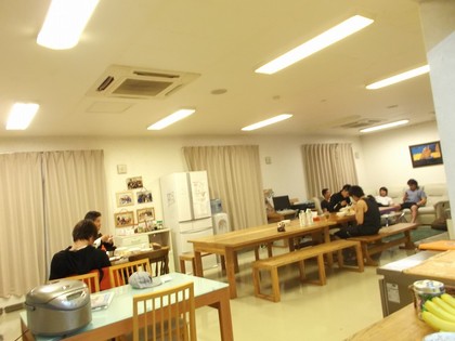 食堂から。