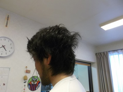 寝癖。