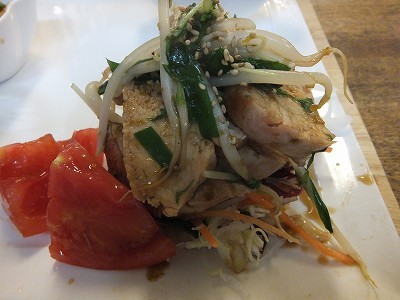 とりムネ肉のニラ岩のり醤油。