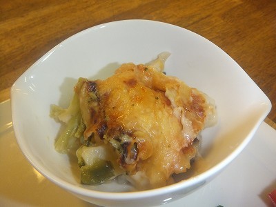 ジャガイモとナスの胡麻グラタン。