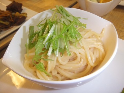 エビクリームパスタ。