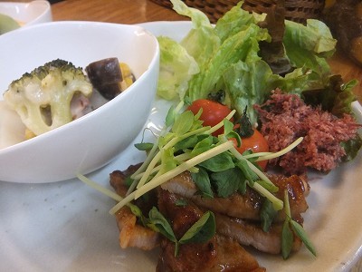 豚ロースのにんにくソース。