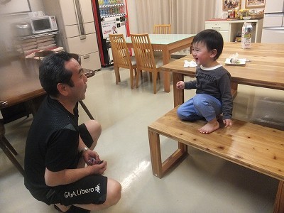 ルイくんとおとうさん。