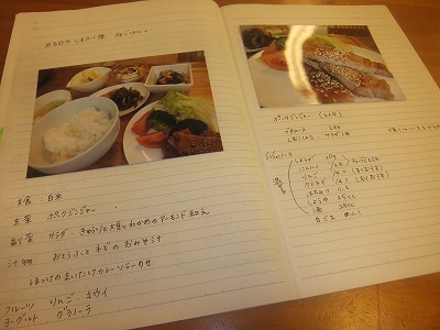 栄養ノート。