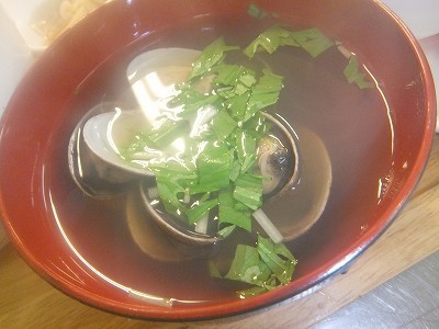 あさりのお吸い物。