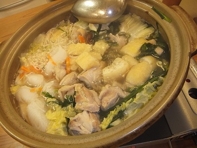 塩鶏ガラ鍋。