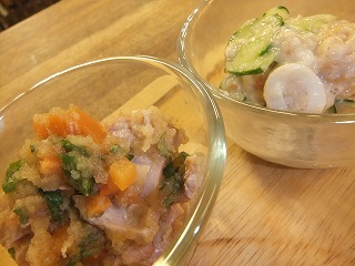 しそと鶏肉のさっぱりおろし。