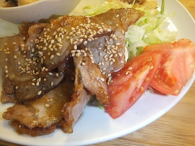 豚の生姜焼き。