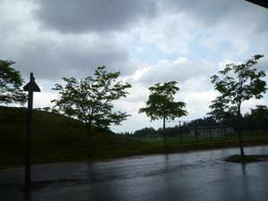 まさかドームの上だけ雨雲じゃないよ…ね？