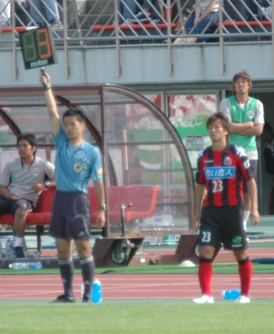 3番と交代ではありません