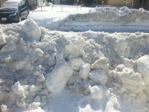 一足早く除雪・・・（@_@;）