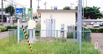 町内あちこちにある観測ステーション
