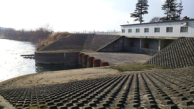 頭首工と水門