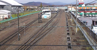 簡素になった倶知安駅構内