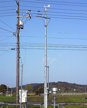 電柱との争い