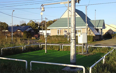 住宅街はここまで