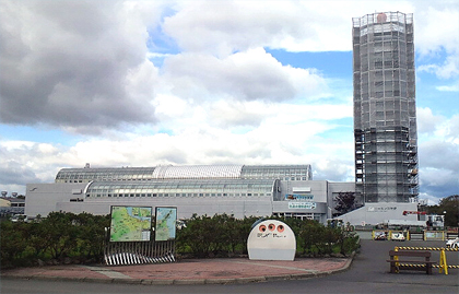 ただいま展望搭の工事中