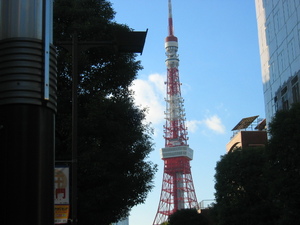 増上寺そばから見える東京タワー