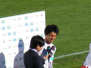 インタビューが初々しい高原選手