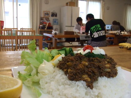 ほうれん草のキーマカレー