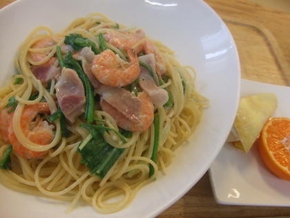 練習試合の前にパスタ