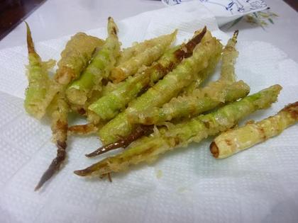 母が揚げました