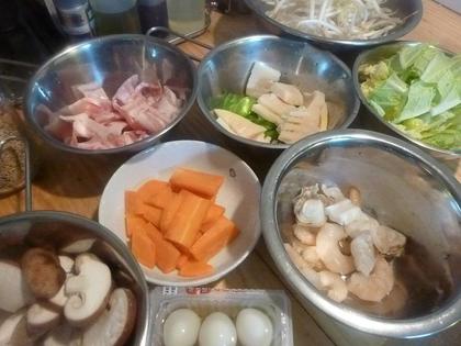 基本は冷蔵庫の余りモノ