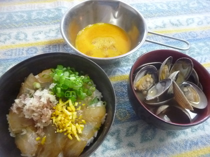 麺つゆが鯛に馴染みます・・