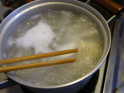 道産小麦のうどんです。