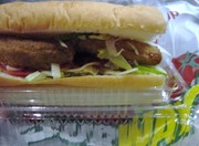 SUBWAYケイジャンチキンサンド。