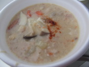 キノコと鶏のクリーム煮。